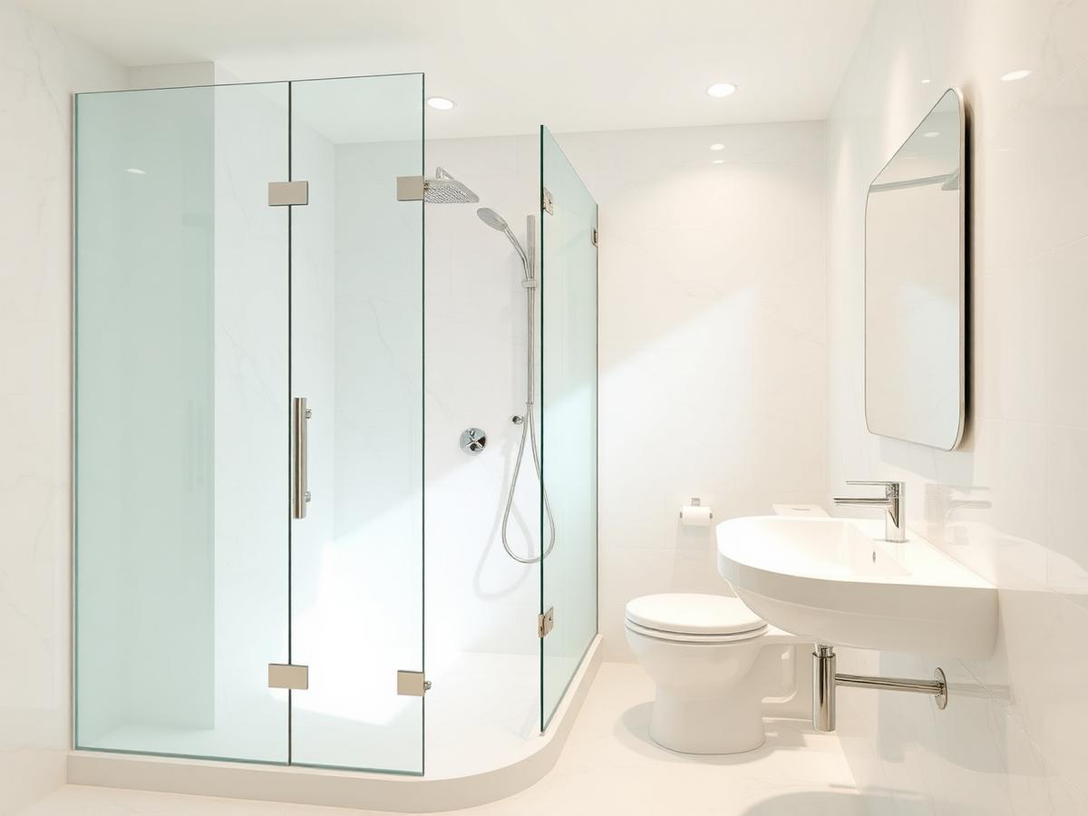 Sparkling clean modern bathroom